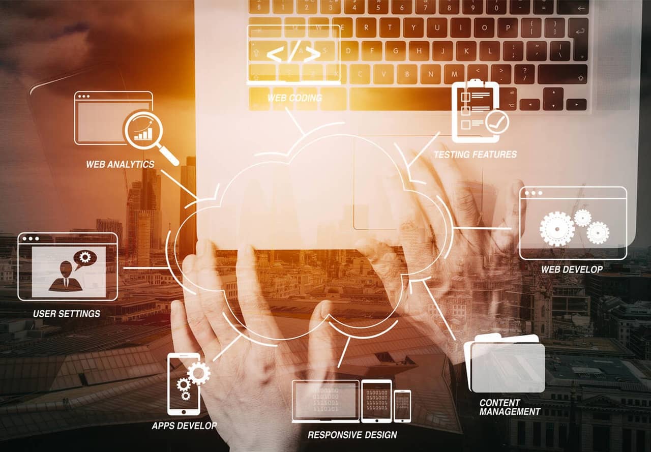 Website design in virtual diagram